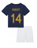 Francie Adrien Rabiot #14 Domácí dres pro děti MS 2022 Krátký Rukáv (+ trenýrky)